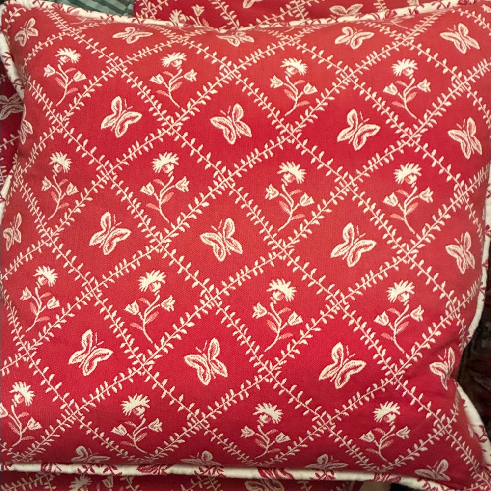 Pierre deux Floral and Butterfly Throw Pillow